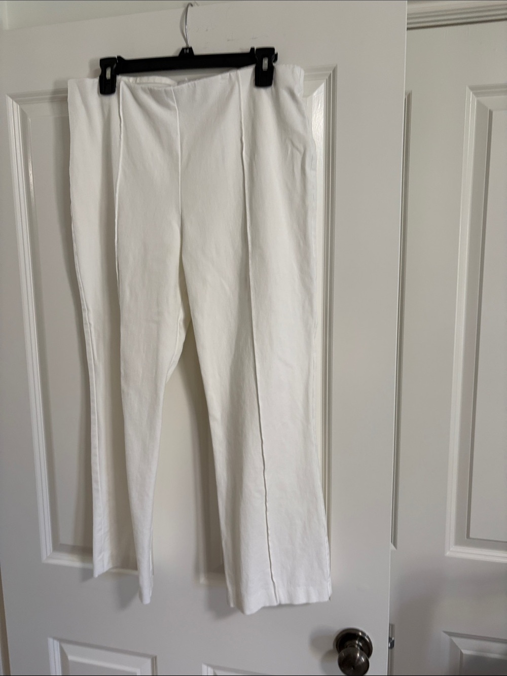 White Straight-Leg Pants Karen Kane